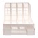 Vertical tray, 4 sections, with branches for writing accessories, calligrata, white