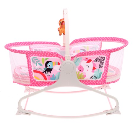 Musical cradle for newborns, pink color-4