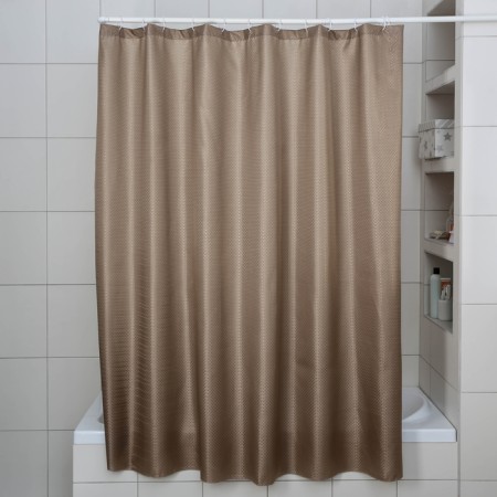 The bathroom curtain "Diamond", 180 × 180 cm, beige color