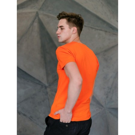 Male T -shirt, size 48, orange color-4