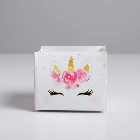 Gift folding box, packaging, “unicorn”, 10 x 12 x 12 cm-2