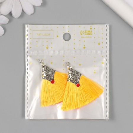 Decor for creativity Textile "Brush East" yellow set 2 pcs 1.6x4.5 cm-3