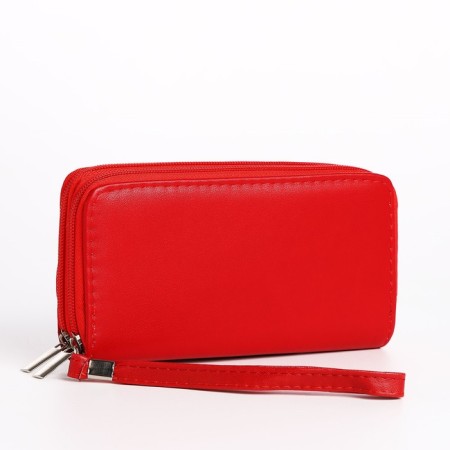 Women's wallet with lightning, red color