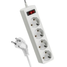 Extension cord with network filter space FKSM1.5M-4G (W), 4x1.5m, 10a, IP20