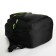 Youth backpack from textiles on lightning, 5 pockets, black/green color