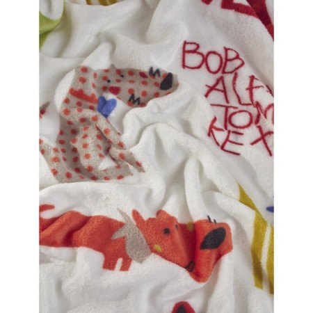 DOG plaid, size 150x200 cm, white color-8
