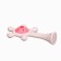 Silicone teething with a rattle "Baby", Pink color, crumb I