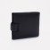 Male purse on a button, for bills, for cards, for coins, black color