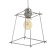 Bayerlux lamp "Angelo" 1x40W E27 chrome 18x18x70cm