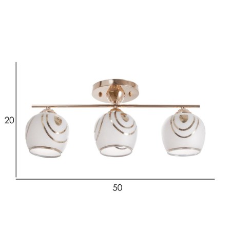 CRARI CHARRIA 3X40W E27 Gold Model: 2800431-9