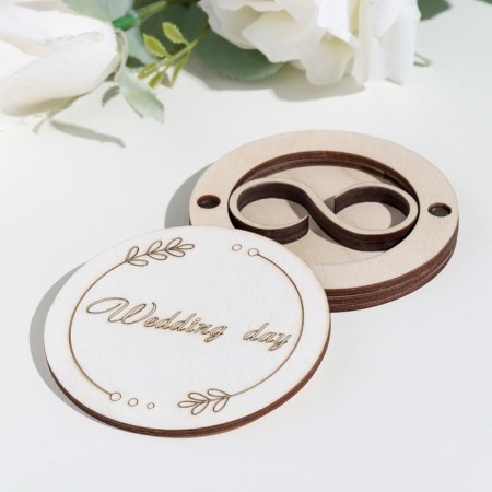 Wedding day rings stand for a magnet, round-1