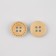 Button wooden, 4 punctures, d = 15 mm, beige color