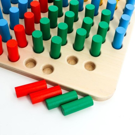 Wooden mosaic "Funny columns"-2