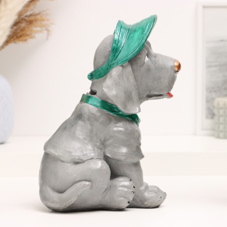Pigpine "Puppy in the cap" gray 24x18x16cm-3