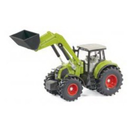 Модель трактора Siku Claas Axion 850 с погрузчиком и самосвалом, 1:50-1