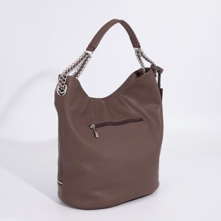 Love bag "Olivi" with lightning, brown color-1