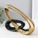 Souvenir Ceramics "Abstraction. Chain" Gold with black 26.5x5x19.5 cm