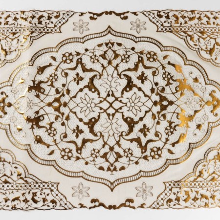 Openwork napkin for the table "East", 84 × 40 cm, PVC, gold color-4