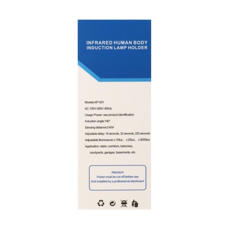 E27 cartridge with a motion sensor, 220 V, white-8