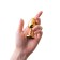 Anal plug Metal by Toyfa, golden, with a black crystal, 7.5 cm, d = 3 cm
