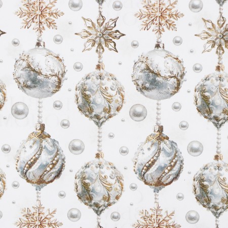 Double -sided craft paper "New Year's balls", 70 x 100 cm, New Year-3