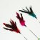 Drawing with feathers and 2 metal. tambourines and double pen (hard/flexible), 60 cm, mix