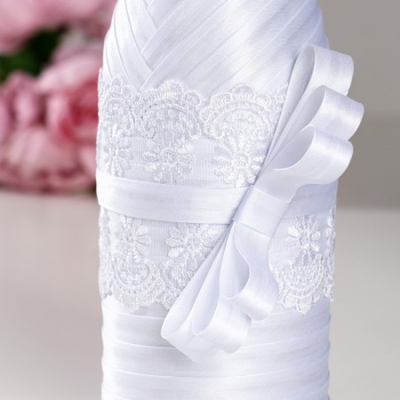 Decoration for champagne "Bridegroom and Bride", black and white-3
