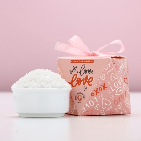Соль для ванны ЧИСТОЕ СЧАСТЬЕ Love, 150 г, аромат сочного кокоса-1