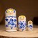 Doll "gzhel", white dress, 3 puppet, 9 cm