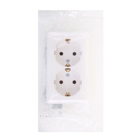 Double SE "Hit", 16 A, 250 V, invoice, with salary, IP20, white, RA16-238-B-2