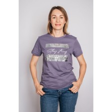 Women's T -shirt Let’s GO, size 52, graphite color