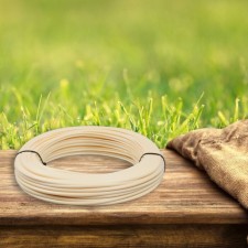 Smooth artificial rattan 6 mm 100 m half a pipe (ivory)