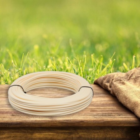 Smooth artificial rattan 6 mm 100 m half a pipe (ivory)