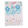 Topper "Happy Birthday", unicorn, blue color