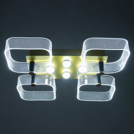 Kvorum chandelier LED 40W 3000-6000K gold 50x50x10cm-2