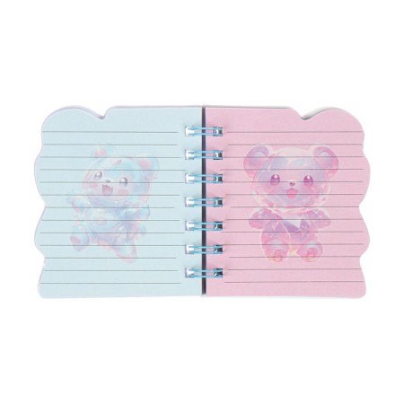 Notebook Gift Book on the crest 80l, line, color block, PVC cover 3D Bear (10x10.5cm) 10539-5