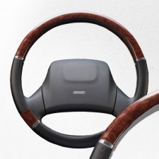 SkyWay Wood-8 scrap, size L, eco-leather, black-brown, S01102027