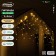 Garland "fringe" 3 x 0.6 m, IP44, transparent thread, 114 LED, warm white glow, 8 modes, solar battery