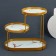 Organizer for storage, 3 sections, 30 × 17 × 26.5 cm, golden/white color