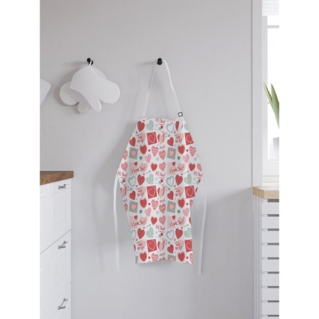 Apron kitchen with a photo print "I love you", adjustable, size OS-1