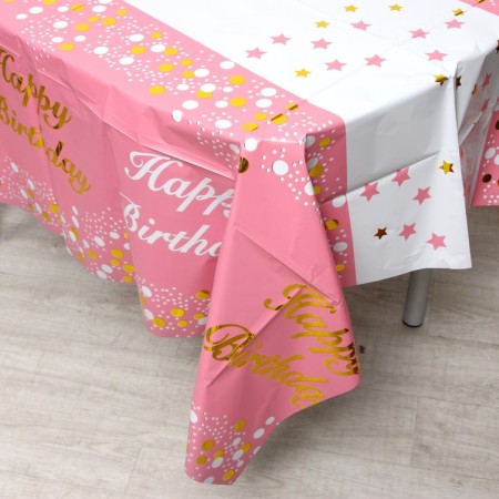 Great tablecloth, 137 × 183 cm, pink color-2