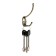 Hook furniture tundra TKD012, two -rod, bronze