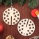 Wooden toy on the Christmas tree "Stars", ball, diameter 8 cm