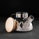 Glass teapot "Cruise", 800 ml, with metal sieve, color gray color
