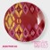 Plate porcelain dining shares askım, d = 25 cm, red color