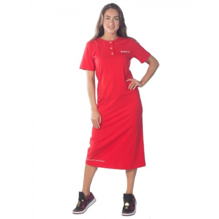 Female dress w.w.f.h., size 44, red color