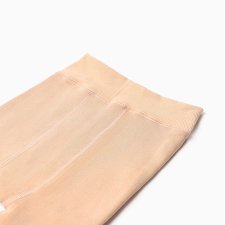 Microfiber leggings with fleece inside 600 den, beige color, size 1-3-1