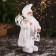 Santa Claus "In a caftan with sequins and with a flashlight" 30 cm, silver-white