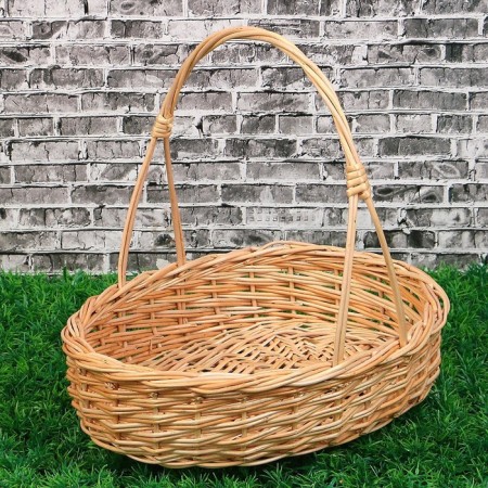Karina basket, No. 2, bottom: 19 × 28 cm, top: 34 × 28 cm, h = 8/40 cm, manual weaving, willow-1