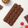 Form for chocolate of the share "Heartburn", silicone, 21.5 × 11 × 1.5 cm, 15 cells, brown color